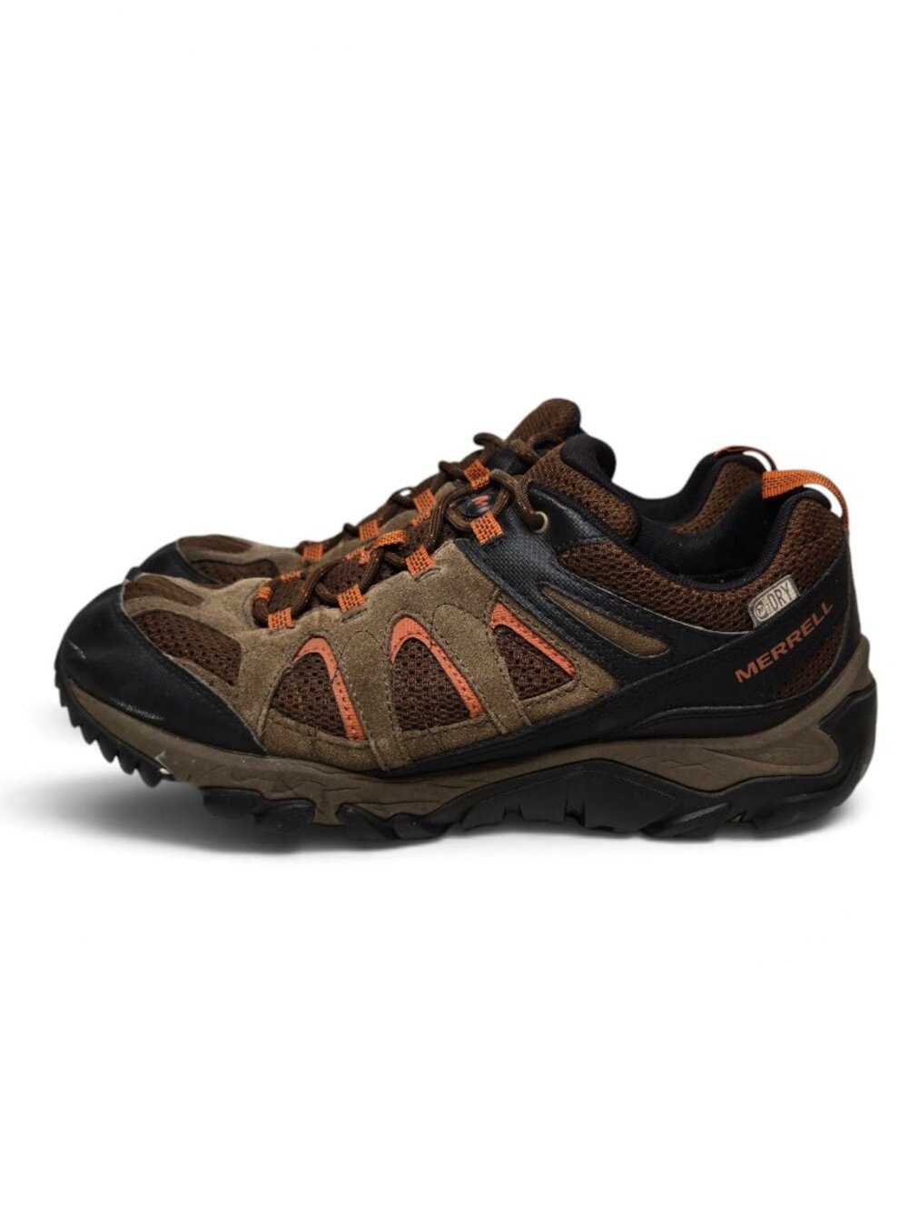 Merrell Outmost Ventilator Hiking Shoes Mens Brown Orange Rugged Outdoor 10